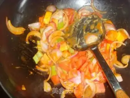 Make Pumpkin rice step 4