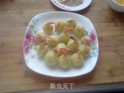 Make Salad potato shrimp ball step 5