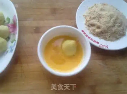 Make Salad potato shrimp ball step 6