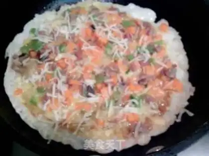 Make Ham egg pizza step 12