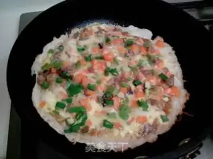 Make Ham egg pizza step 13