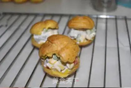 Make Fruit salad puff step 18
