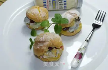 Make Fruit salad puff step 20