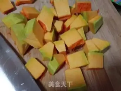 Make Pumpkin chestnut porridge step 3