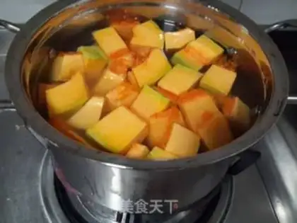 Make Pumpkin chestnut porridge step 5