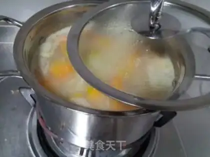 Make Pumpkin chestnut porridge step 7