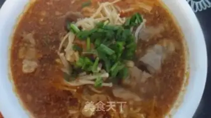 Make Gold needle, fat cow soup step 6