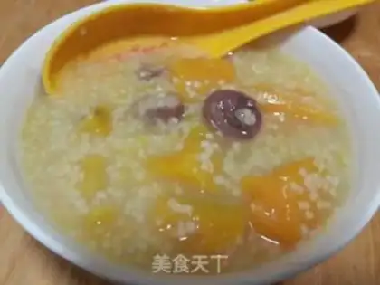Make Pumpkin chestnut porridge step 9