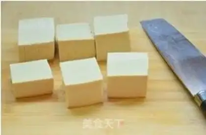 Make Japanese tuna tofu step 1