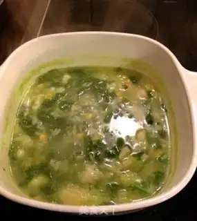 Make Cod spinach congee step 3
