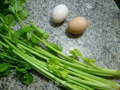 Make Eggs and celery step 0