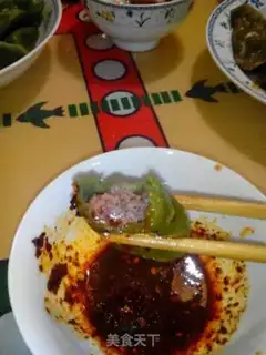 Make Emerald donkey meat steaming dumplings step 19