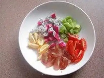 Make Cake fruit salad step 1