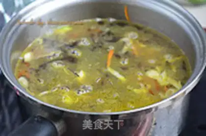 Make Pork liver powder soup step 7
