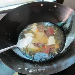 Make Pig blood tofu soup step 3
