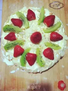 Make Almond fruit cream cake step 12