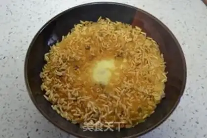 Make Gold rice steamed eggs step 9