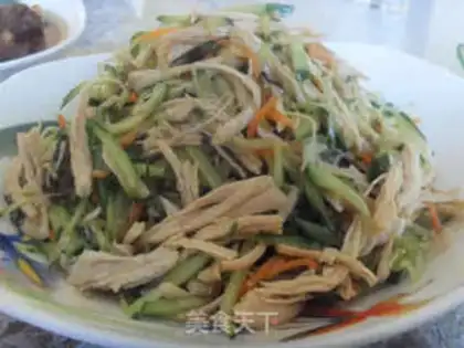 Make Spicy chicken silk step 5