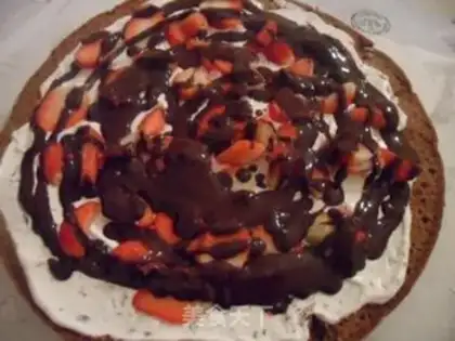 Make Chocolate strawberry cake step 3