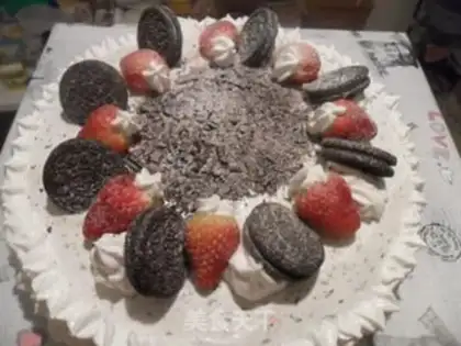 Make Chocolate strawberry cake step 12