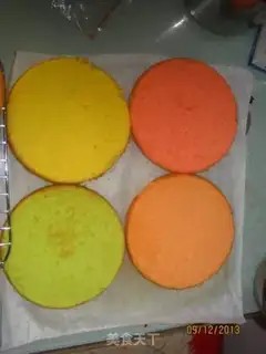 Make Rainbow cake step 3