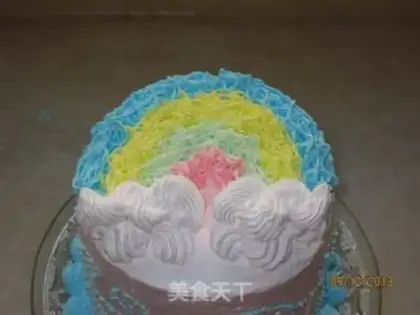 Make Rainbow cake step 6