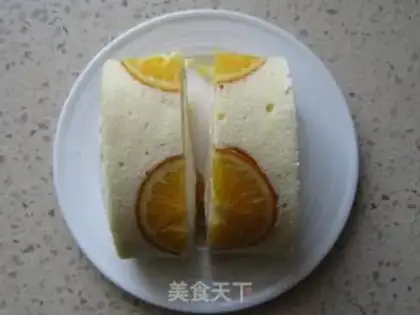 Make Orange cake roll step 20