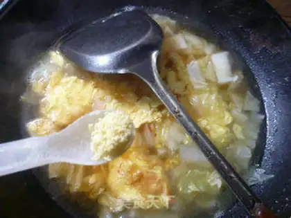 Make ♪ In the back of a cabbage egg soup ♪ step 12