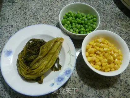 Make Snow pickles, green bean corn step 0