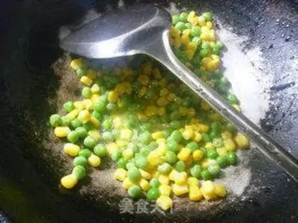 Make Snow pickles, green bean corn step 4