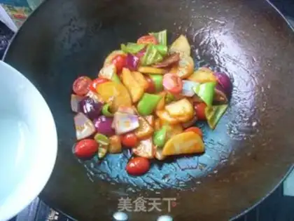 Make Tomato fried potato chips step 5