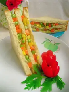 Make Corn salad sandwich step 6