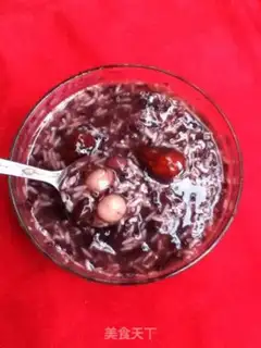 Make Black rice and red bean congee step 4
