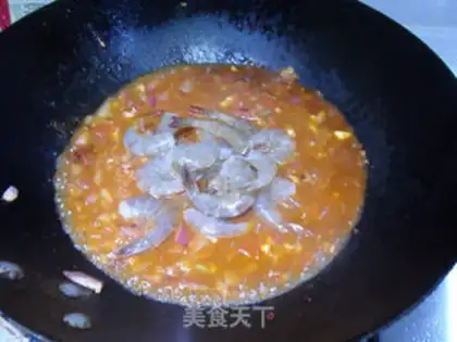 Make Shrimp sausage pizza step 12