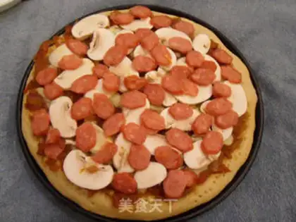 Make Shrimp sausage pizza step 16