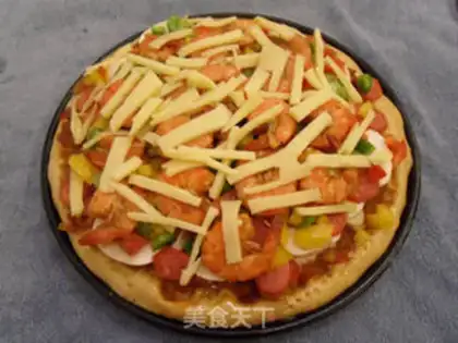 Make Shrimp sausage pizza step 17