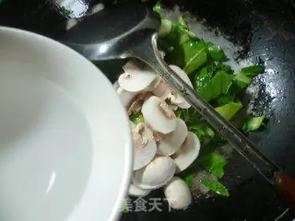 Make Mushrooms and greens step 4