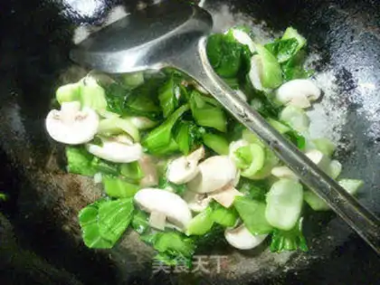 Make Mushrooms and greens step 5
