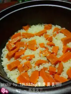 Make Pumpkin rice step 3