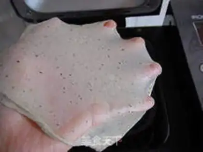 Make A greasy rice paste with dried toast step 6