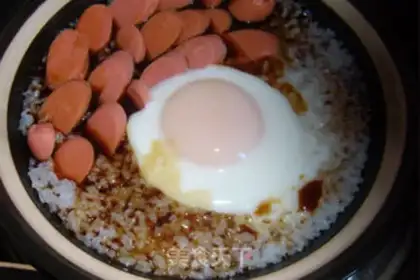 Make Ham rice step 4