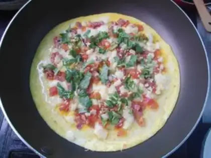 Make Bacon cheese fried eggs step 6