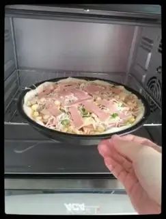 Make Cheese ham pizza step 38