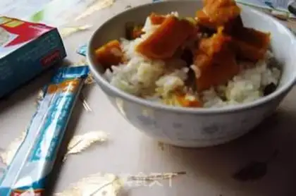 Make Pumpkin rice step 4