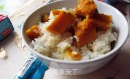 Make Pumpkin rice step 6
