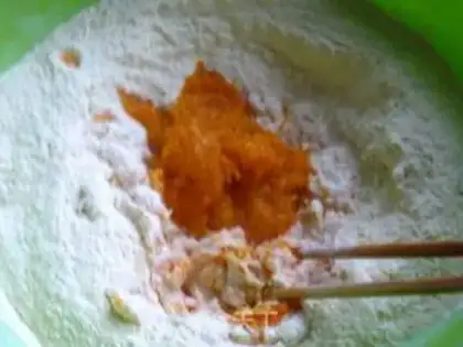 Make Pumpkin corn nest step 2