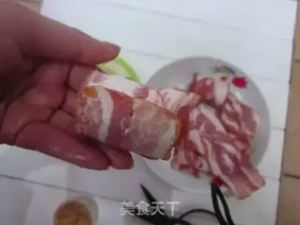 Make Bacon banana roll step 3