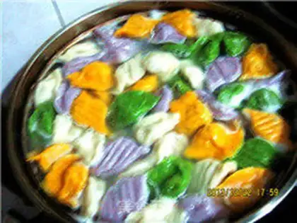 Make Mixer color dumplings step 18