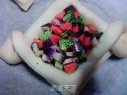 Make Vegetable salad bread step 12