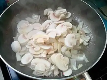 Make Mushroom sausage rice step 8